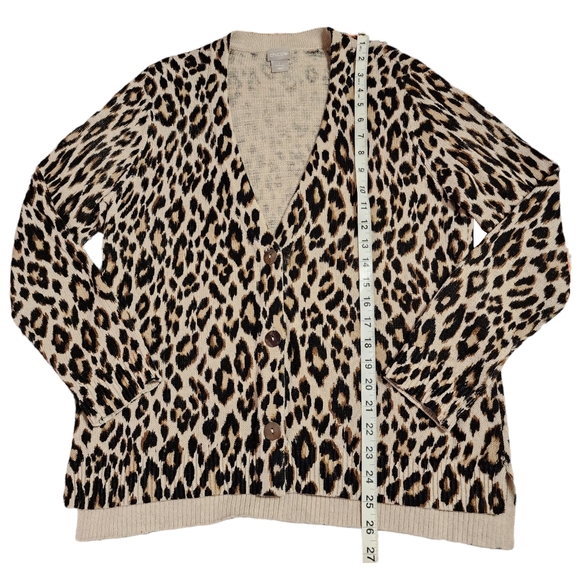 Chico's Reena Animal Print Cardigan | Linen Blend - Picture 6 of 11